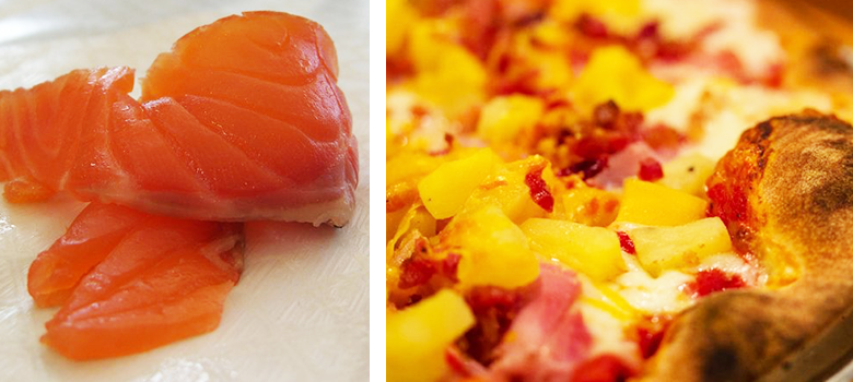 燻鮭魚和夏威夷比薩
